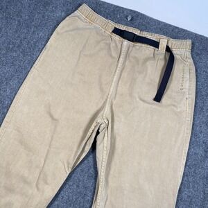 Converse Pants Logo Elastic Waist, Belt, Ankle Cinch, Pockets Mens Size M Brown‎